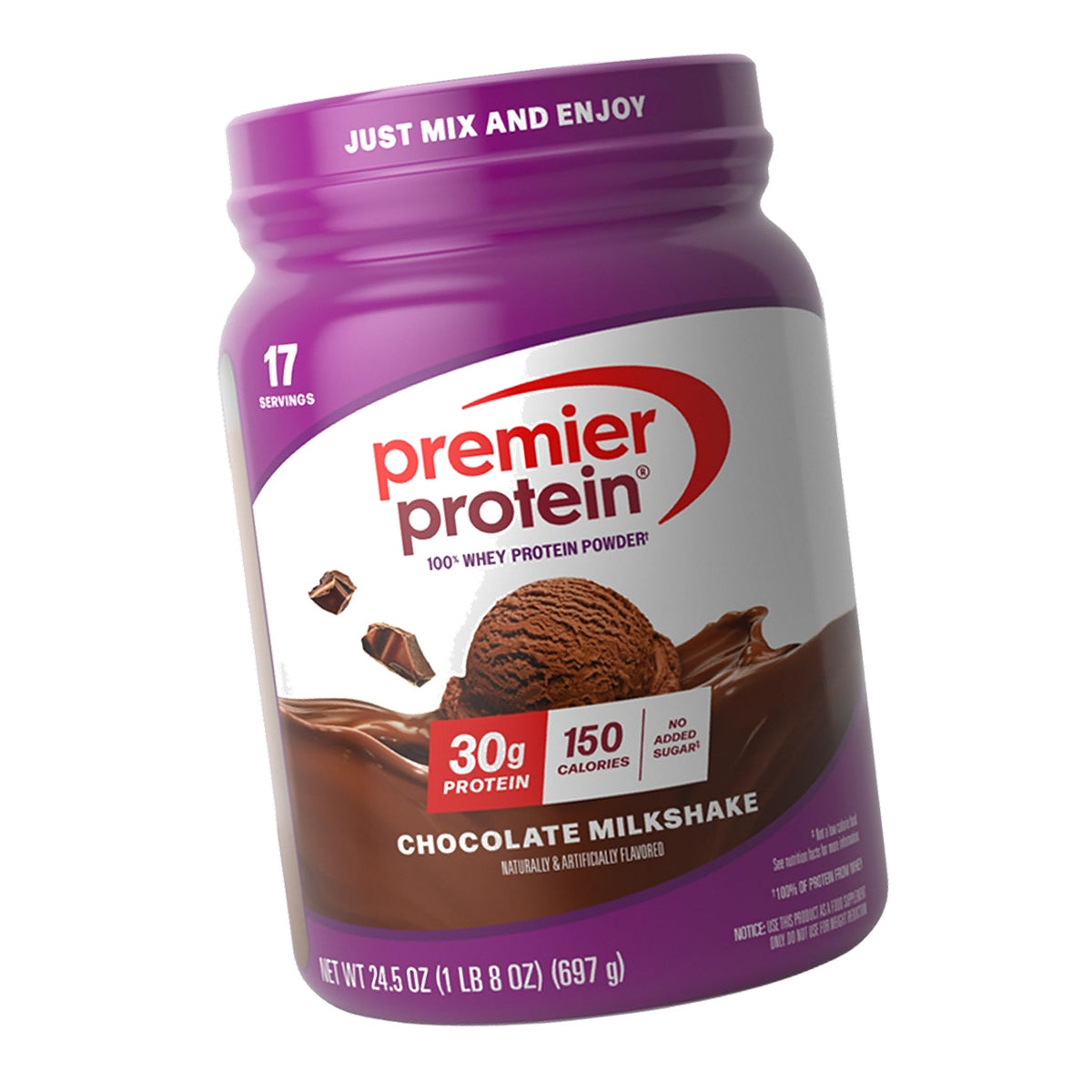 Premier Protein 30g High Protein Powder, 100% Whey, Chocolate, 17 Servings