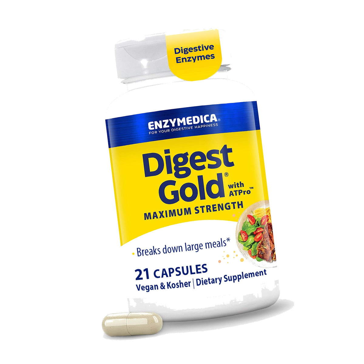 Enzymedica Digest Gold, Maximum Strength, ATPro Energy Support - 21 Caps