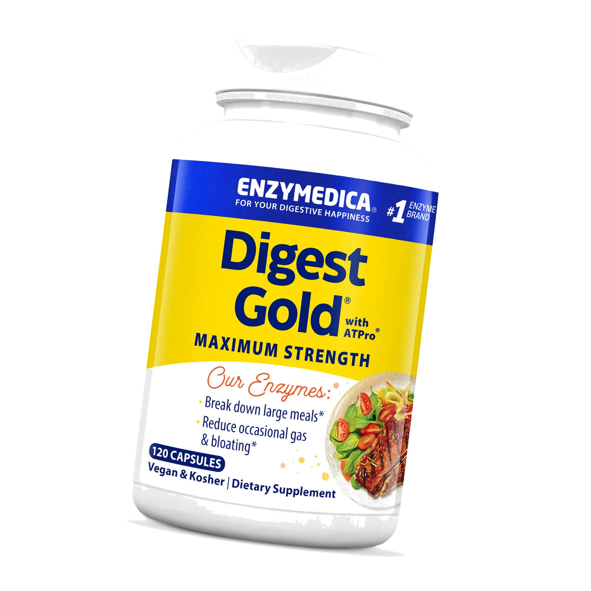 Enzymedica Digest Gold, Maximum Strength, ATPro Energy Support - 120 Caps