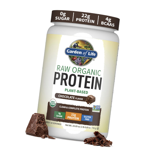 Garden of Life Raw Organic Protein Powder, Vegan, Chocolate, 20 Servings