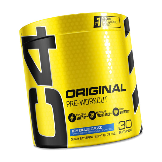 C4 Original Pre Workout, 150mg Caffeine, Icy Blue Razz, 30 Servings