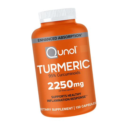 Qunol Turmeric 2250mg + Black Pepper for Enhanced Absorption, 150 Capsules
