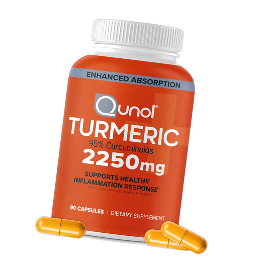 Qunol Turmeric 2250mg + Black Pepper for Enhanced Absorption, 90 Capsules