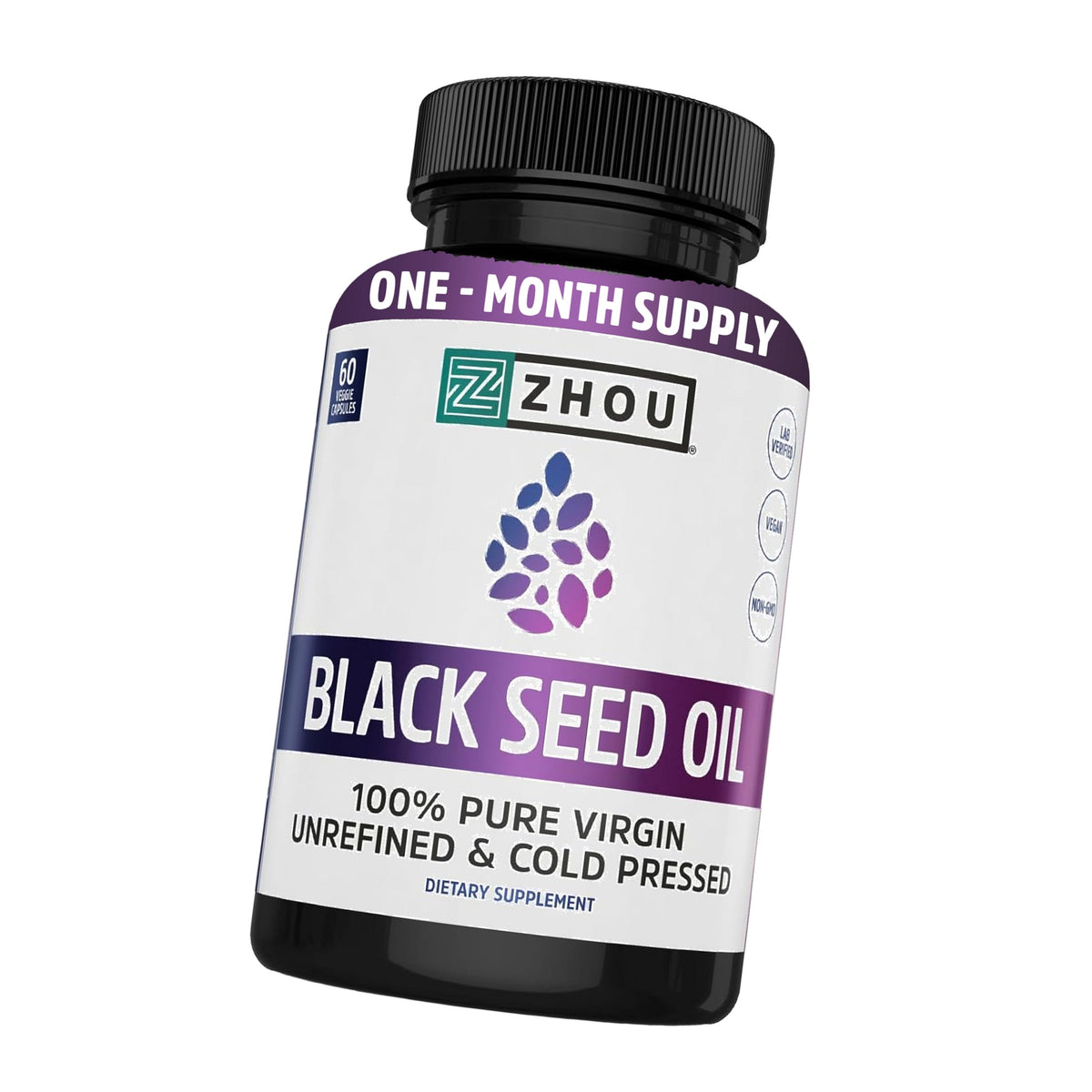 ZHOU Black Seed Oil Capsules - Nigella Sativa - 60 Capsules (Pack of 1)