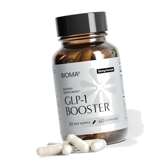 BIOMA GLP-1 Booster - Natural Appetite Control Supplement with Clinically Proven Probiotics, Prebiotics & Postbiotics - Support Weight Management & Satiety, (60 Capsules - 30 Day Supply)