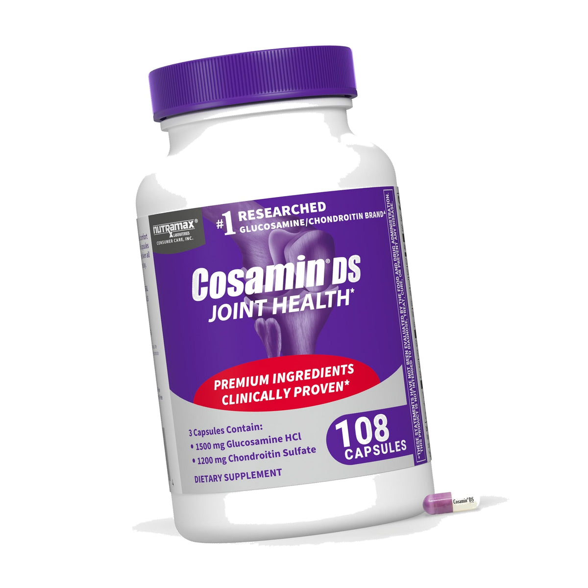 Nutramax Cosamin DS Joint Supplement, Glucosamine Chondroitin, 108 Capsules