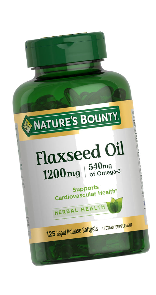 Nature's Bounty Flaxseed and Omega 3, 1200mg, 125 Softgels