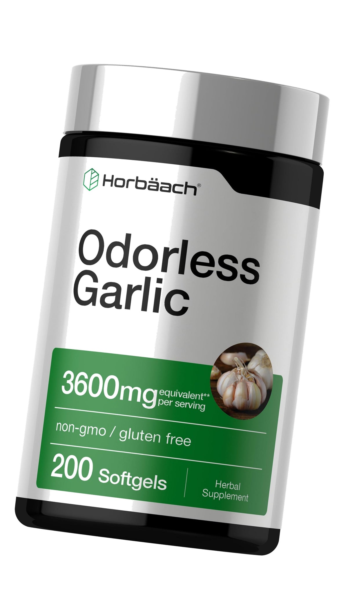 Horbäach Odorless Garlic Softgel Supplement | 200 Pills