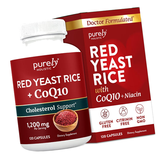 Red Yeast Rice with CoQ10 Supplement, Cholesterol & Heart Health Support