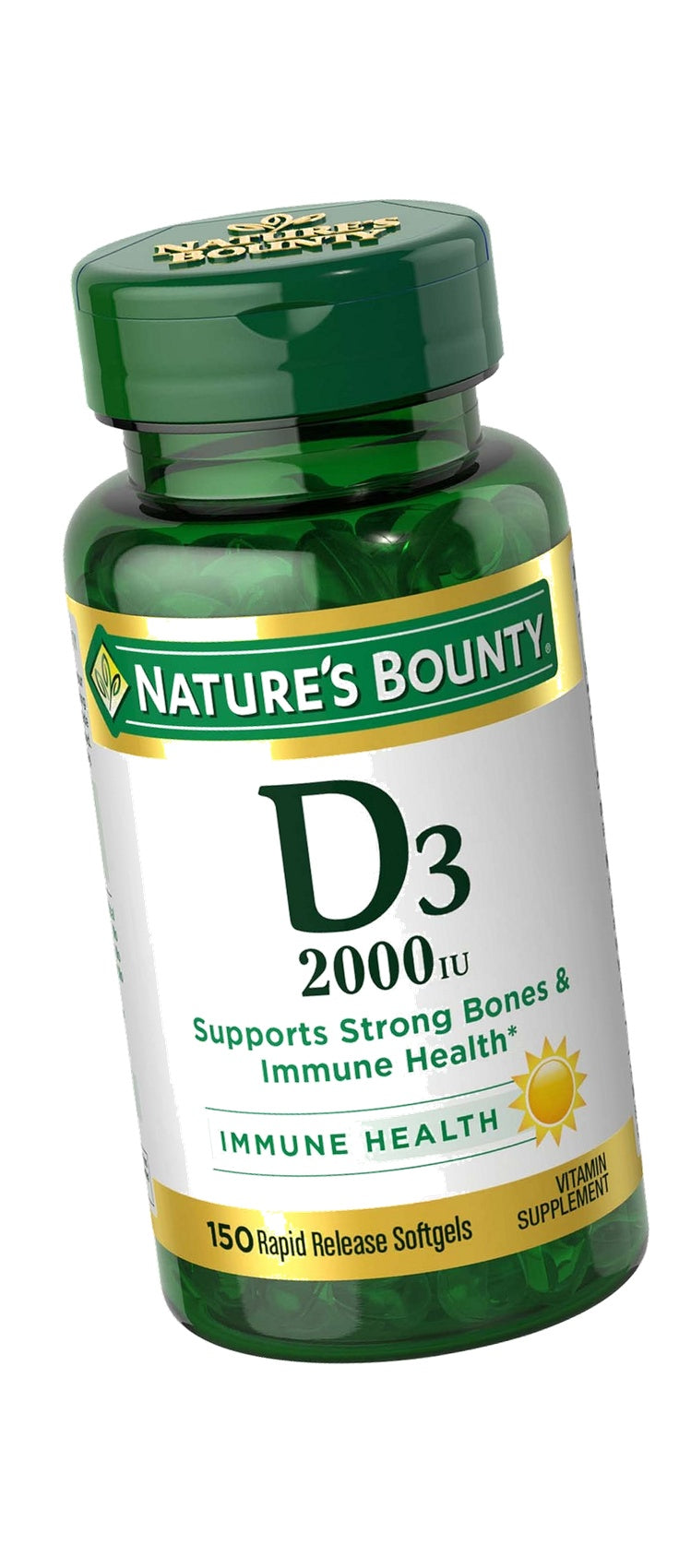 Nature's Bounty Vitamin D, Supports Immune Health & Bone Health, 150 Count