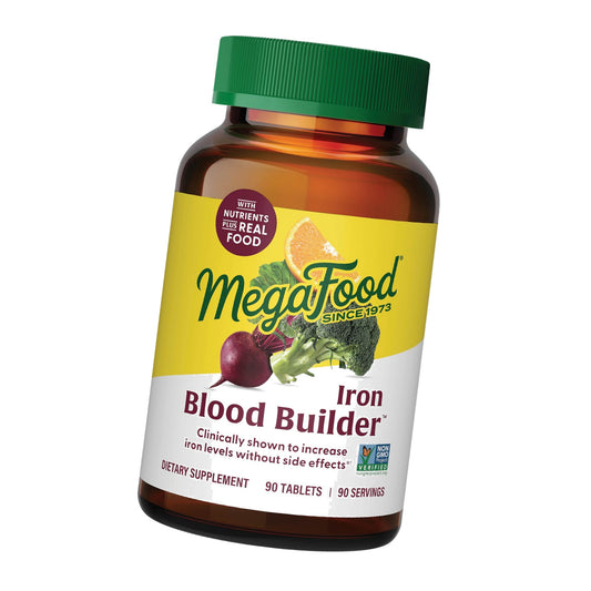 MegaFood Blood Builder Iron Supplement, Energy Support, Vegan, 90 Tablets