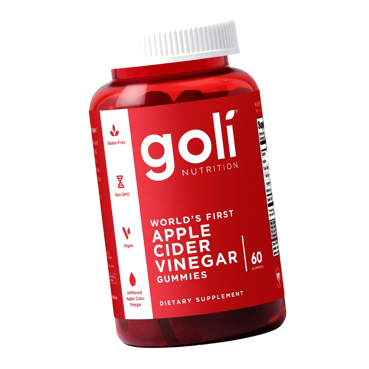 Goli Apple Cider Vinegar Gummies - Worlds First ACV Gummy with Vitamin B12, Beetroot & Pomegranate - Vegan, Non-GMO, Gluten-Free