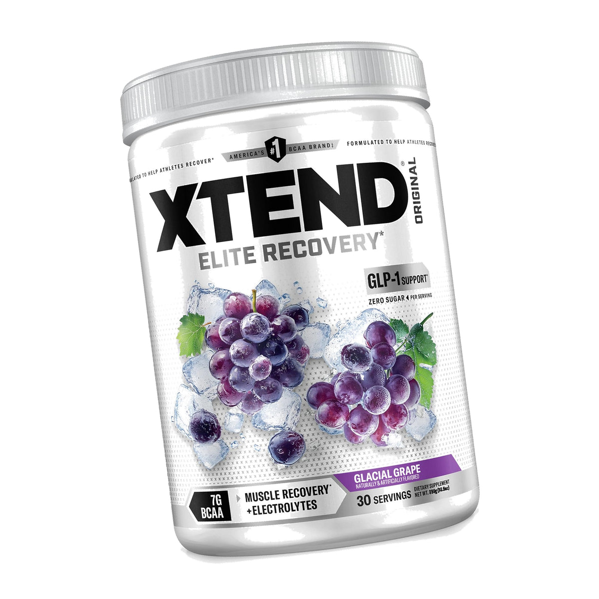 Xtend Original BCAA Powder with Zero Sugar, Glacial Grape, 30 Servings