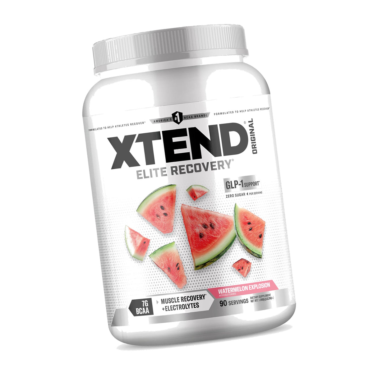 Xtend Original BCAA Powder, Zero Sugar, Watermelon Explosion, 90 Serv