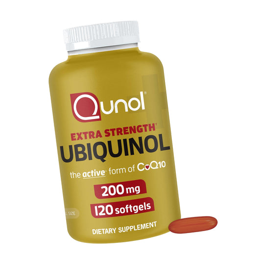 Qunol Ubiquinol 200mg, Extra Strength, Powerful Antioxidant, 120 Softgels