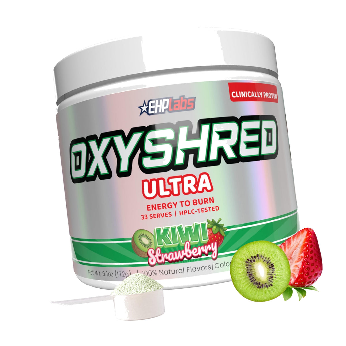 EHP Labs OxyShred Pre Workout Powder - Kiwi Strawberry, 33 Servings