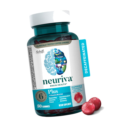 NEURIVA Plus Brain Supplements - 50 Count Strawberry Gummies