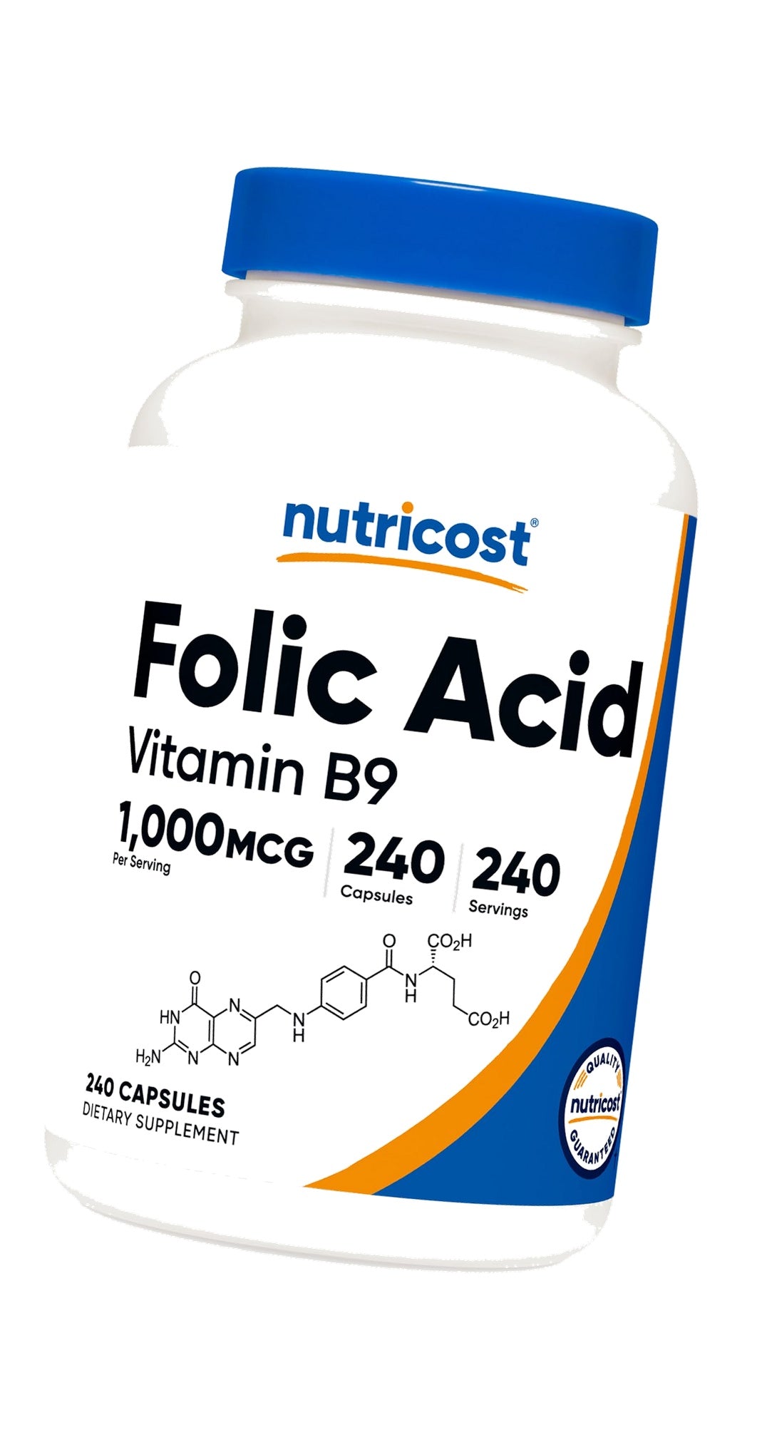 Nutricost Folic Acid (Vitamin B9) 1000 mcg, 240 Capsules