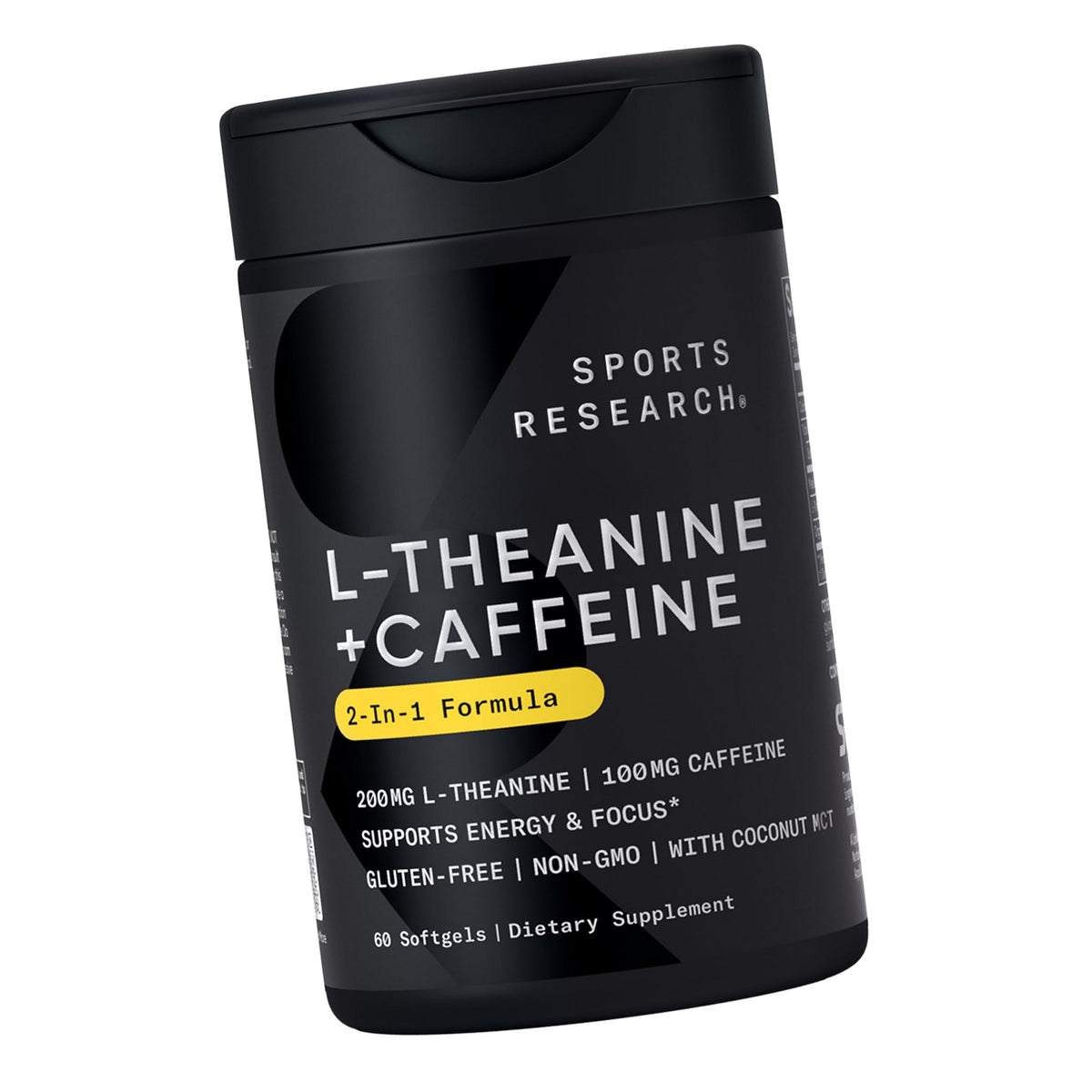 Sports Research® L-Theanine + Caffeine Nootropic Supplement - 60 Softgels