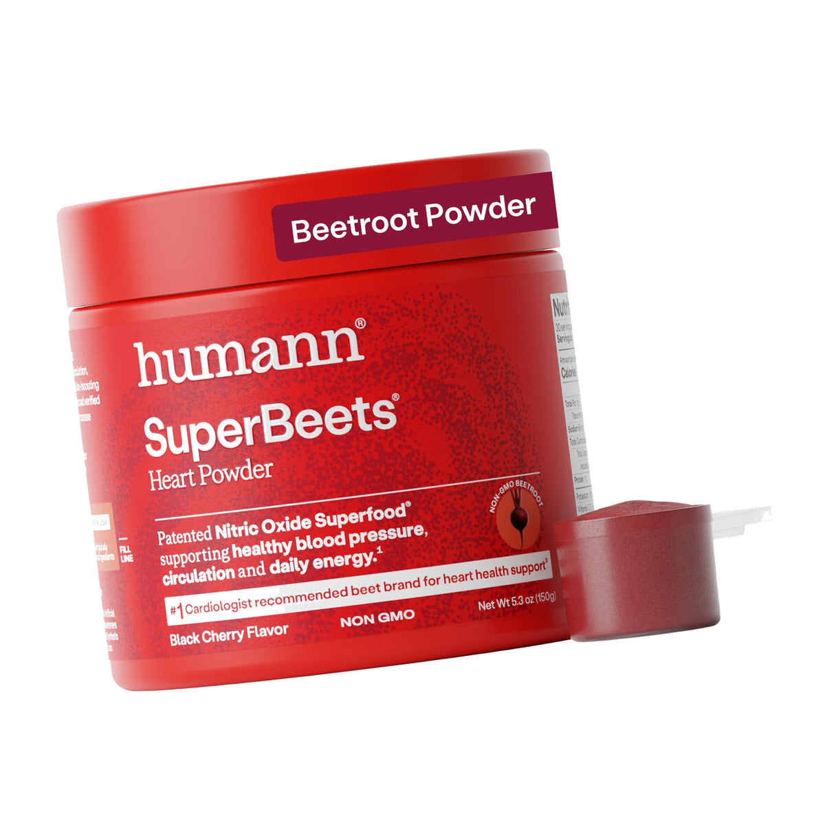 Humann SuperBeets Beet Root Powder, Black Cherry Flavor, 30 Servings