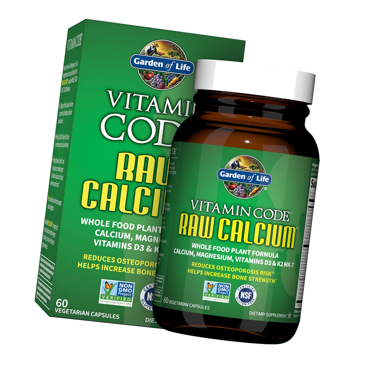 Garden of Life Vitamin Code Raw Calcium Supplement, 60 Capsules