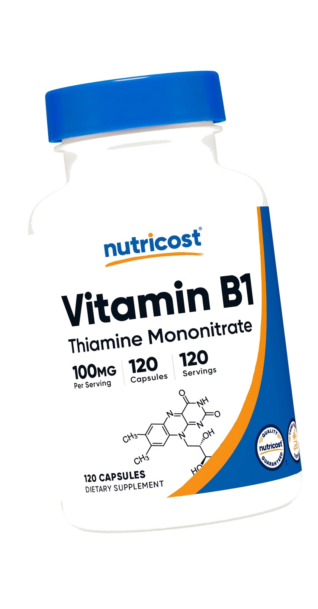 Nutricost Vitamin B1 (Thiamine) 100mg, 120 Capsules, Gluten Free
