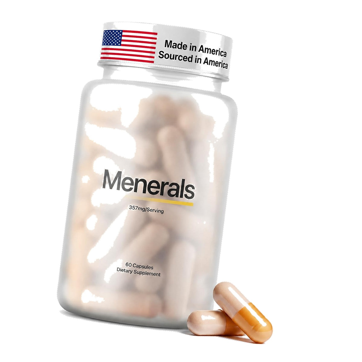 Menerals Testosterone Booster, Mineral Supplement with Fulvic Acid, 60 Ct