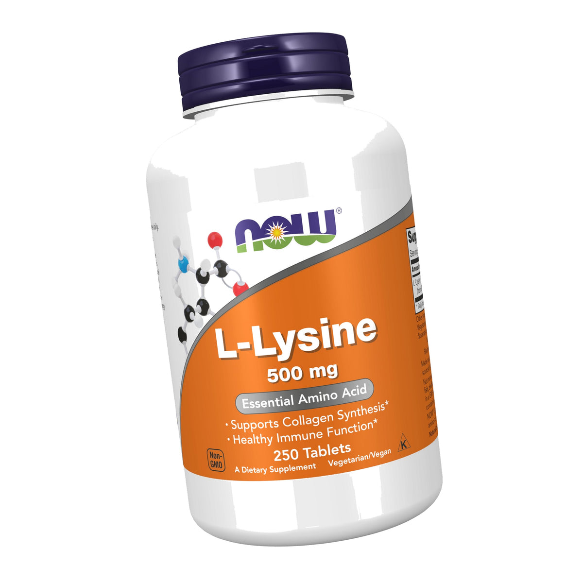 NOW Supplements, L-Lysine 500 mg, Amino Acid, 250 Tabs