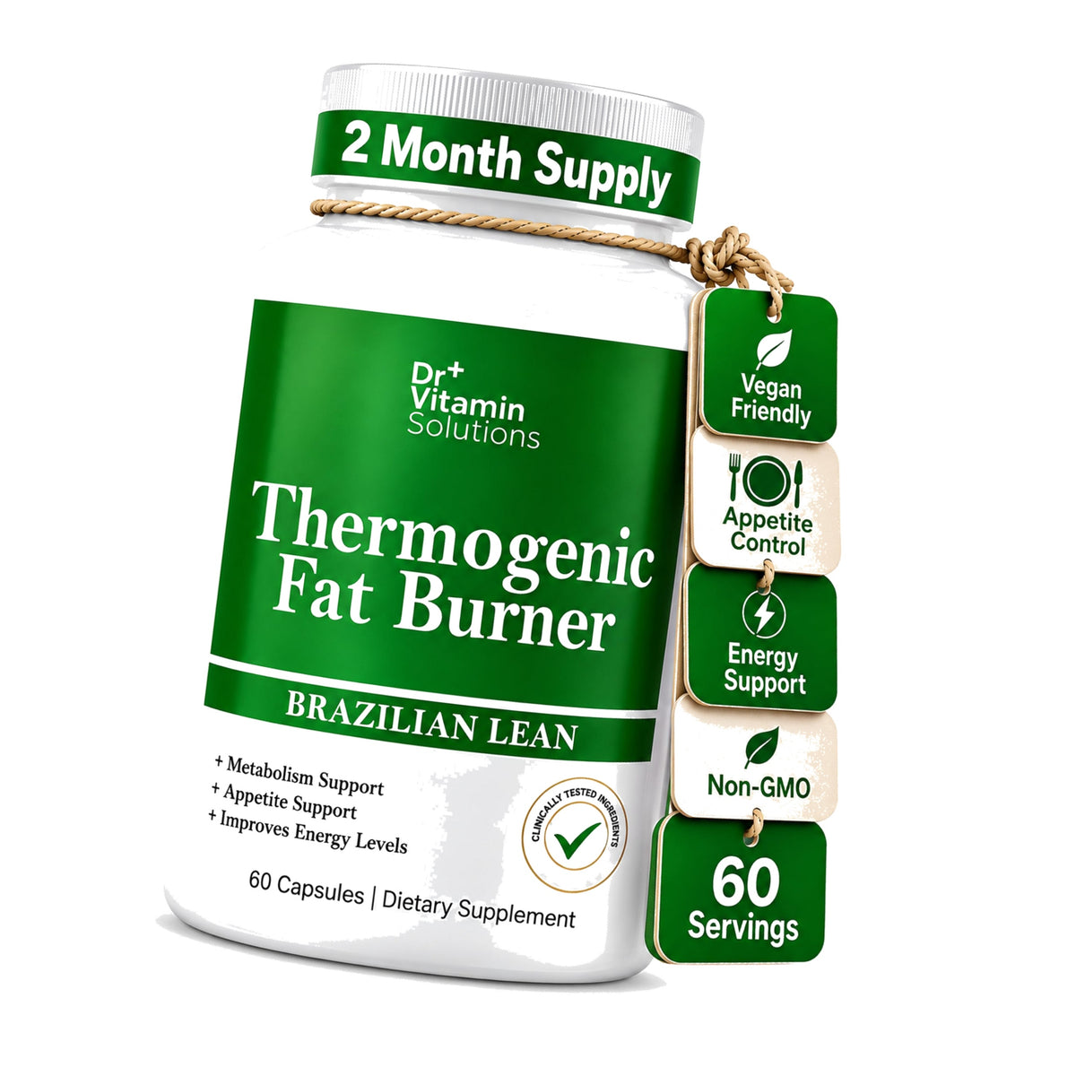 Thermogenic Fat Burner for Women, Weight Loss Pills, 60 Capsules