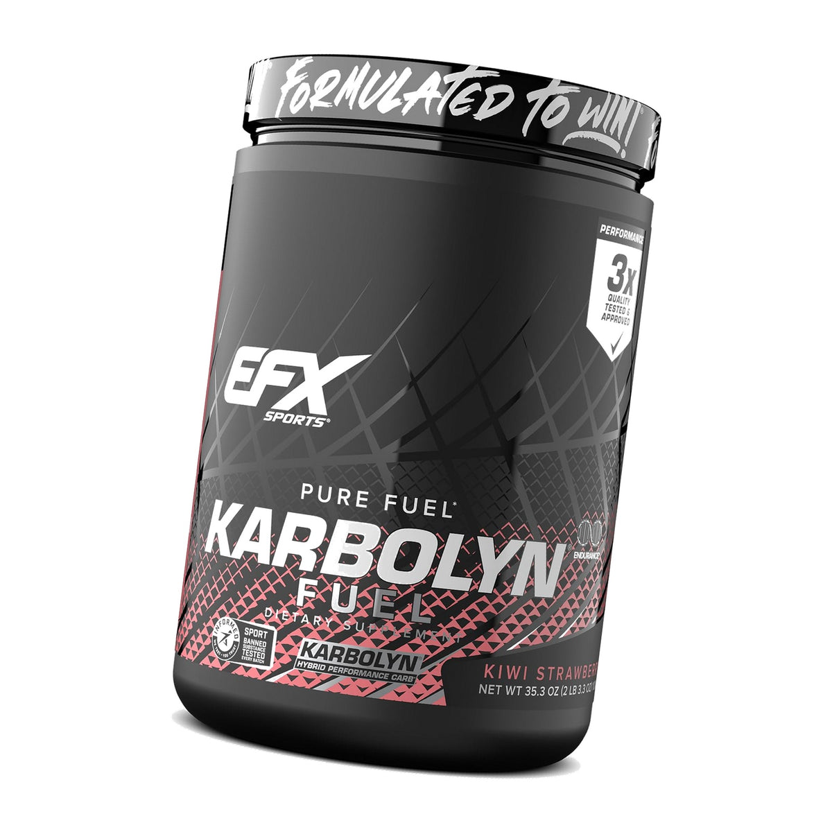 EFX Sports Karbolyn Fuel | Fast-Absorbing Carbohydrate Powder | Carb Load, Sustained Energy, Quick Recovery | Stimulant Free | 18 Servings (Kiwi Strawberry)