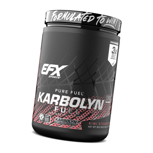 EFX Sports Karbolyn Fuel | Fast-Absorbing Carbohydrate Powder | Carb Load, Sustained Energy, Quick Recovery | Stimulant Free | 18 Servings (Kiwi Strawberry)
