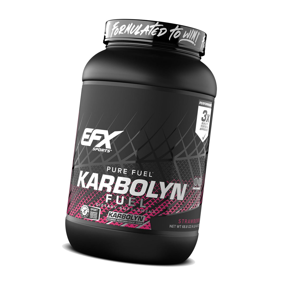 EFX Sports Karbolyn Fuel | Fast-Absorbing Carbohydrate Powder | Carb Load, Sustained Energy, Quick Recovery | Stimulant Free | 35 Servings (Strawberry)