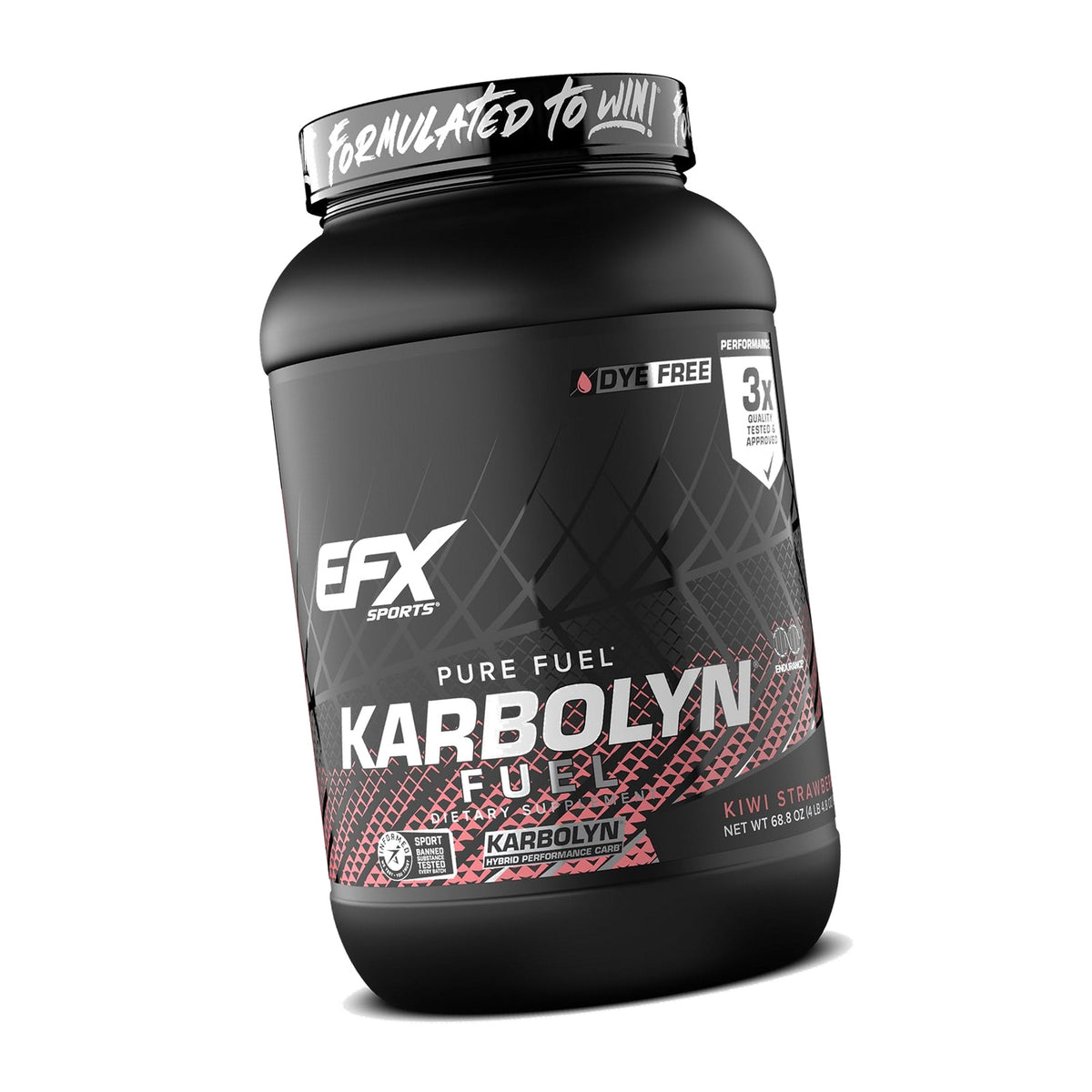 EFX Sports Karbolyn Fuel | Fast-Absorbing Carbohydrate Powder | Carb Load, Sustained Energy, Quick Recovery | Stimulant Free | 36 Servings (Kiwi Strawberry)
