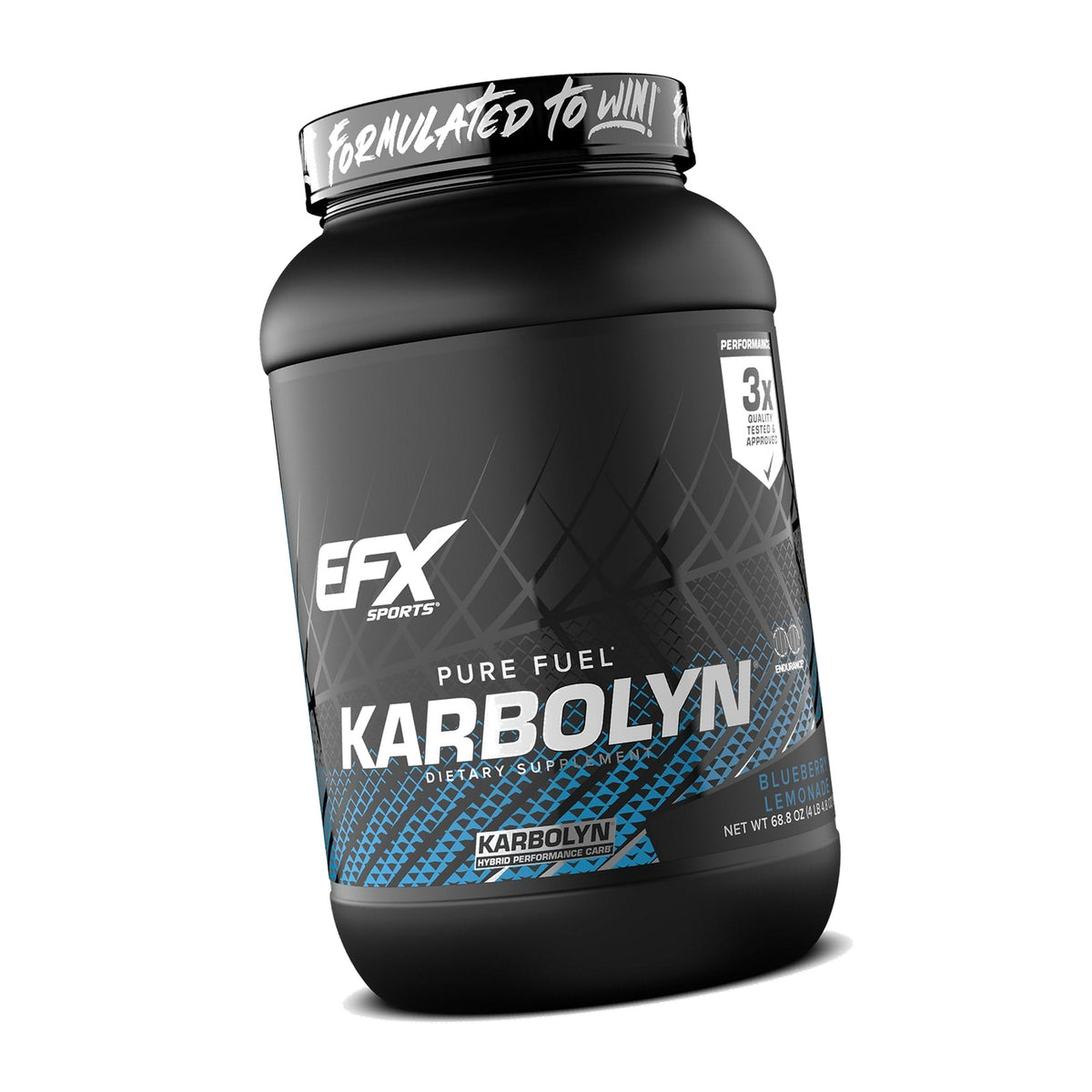 EFX Sports Karbolyn Fuel | Fast-Absorbing Carbohydrate Powder | Carb Load, Sustained Energy, Quick Recovery | Stimulant Free | 36 Servings (Blueberry Lemonade)