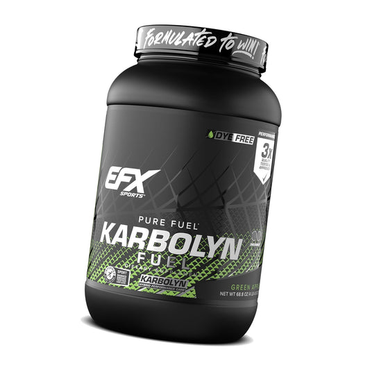 EFX Sports Karbolyn Fuel | Fast-Absorbing Carbohydrate Powder | Carb Load, Sustained Energy, Quick Recovery | Stimulant Free | 35 Servings (Green Apple)