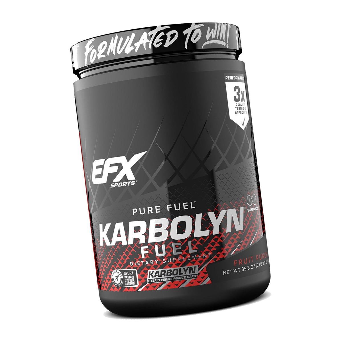 EFX Sports Karbolyn Fuel | Fast-Absorbing Carbohydrate Powder | Carb Load, Sustained Energy, Quick Recovery | Stimulant Free | 18 Servings (Fruit Punch)