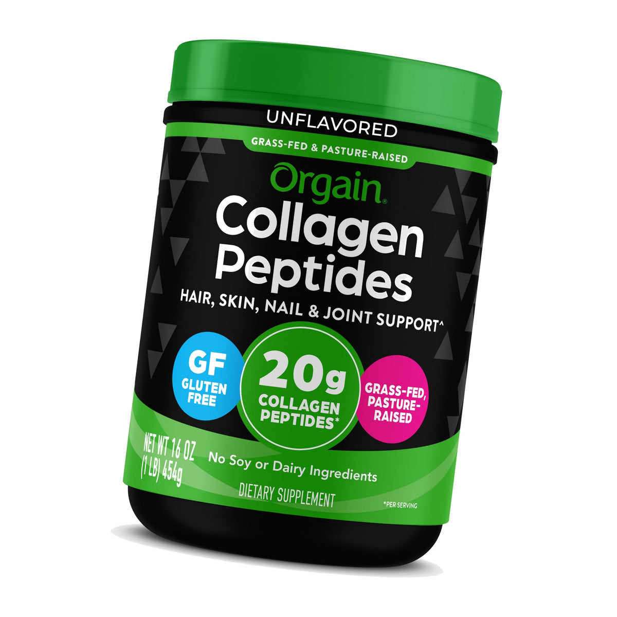 Orgain 20g Hydrolyzed Collagen Peptides Powder, Unflavored, 1lb