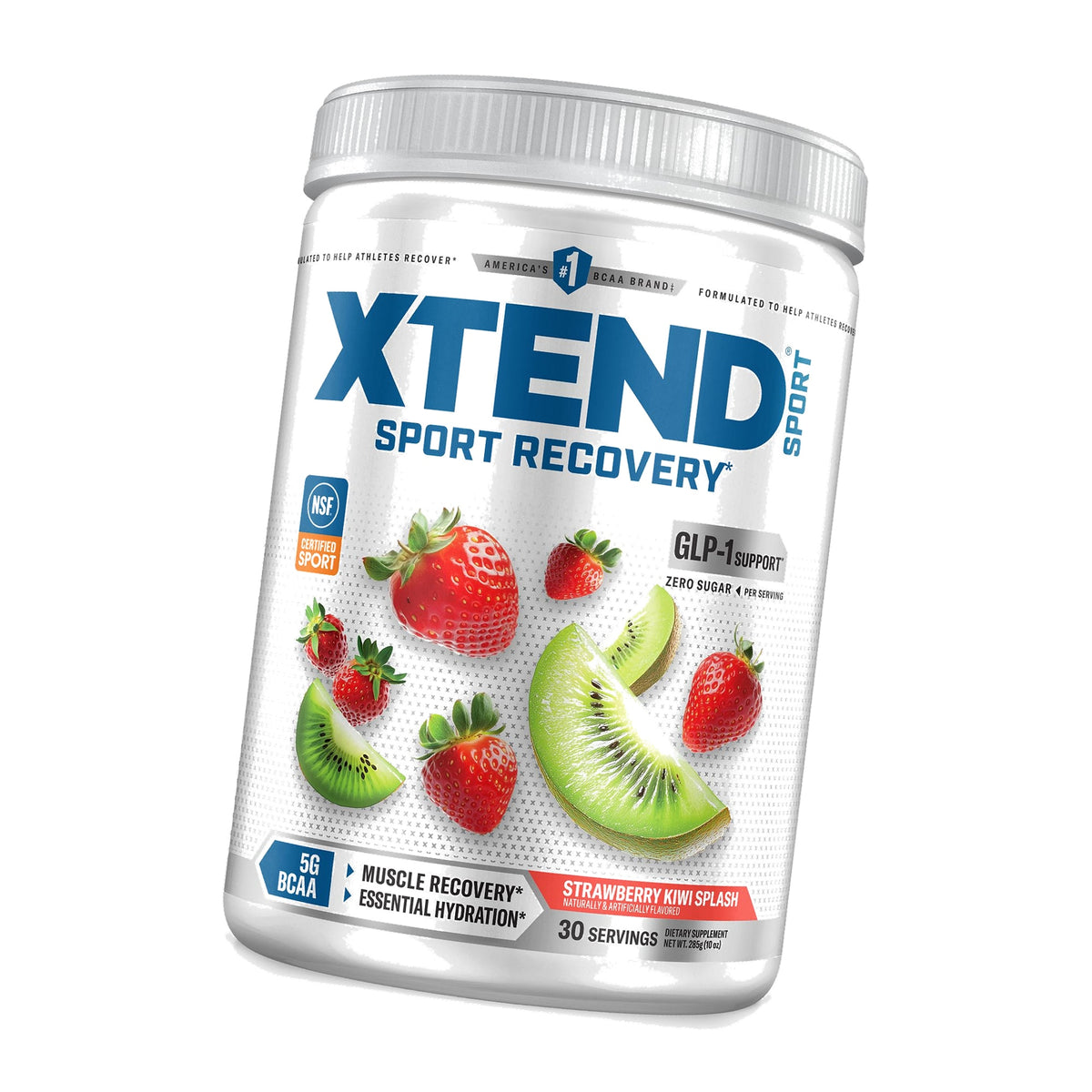 Xtend Sport BCAA Powder for Recovery, Strawberry Kiwi Splash, 30 Serv