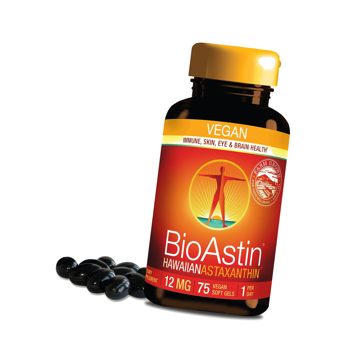 Nutrex Hawaii Vegan BioAstin Hawaiian Astaxanthin, 12mg, 75 Softgels
