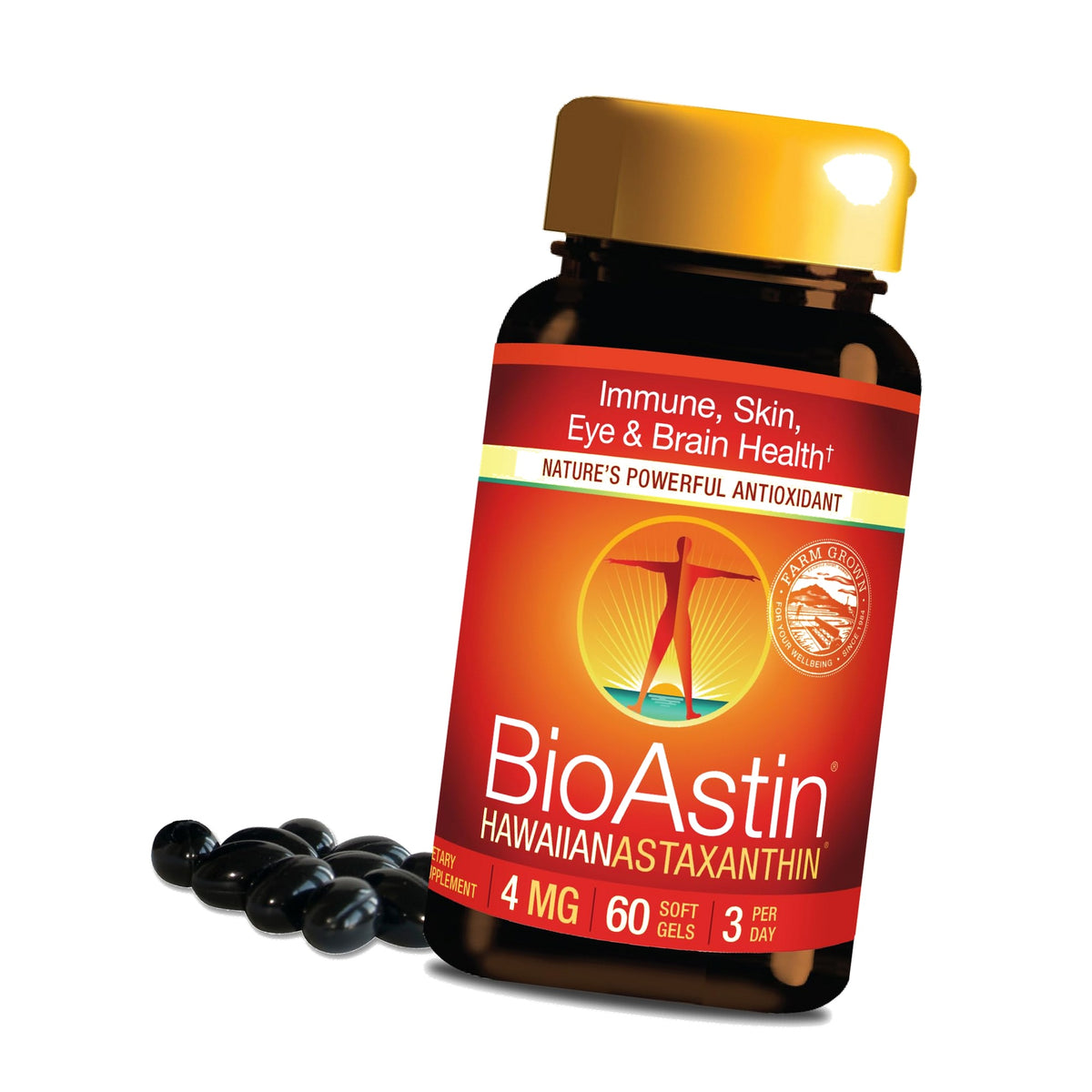 Nutrex Hawaii BioAstin Hawaiian Astaxanthin, 4mg, 60 Softgels