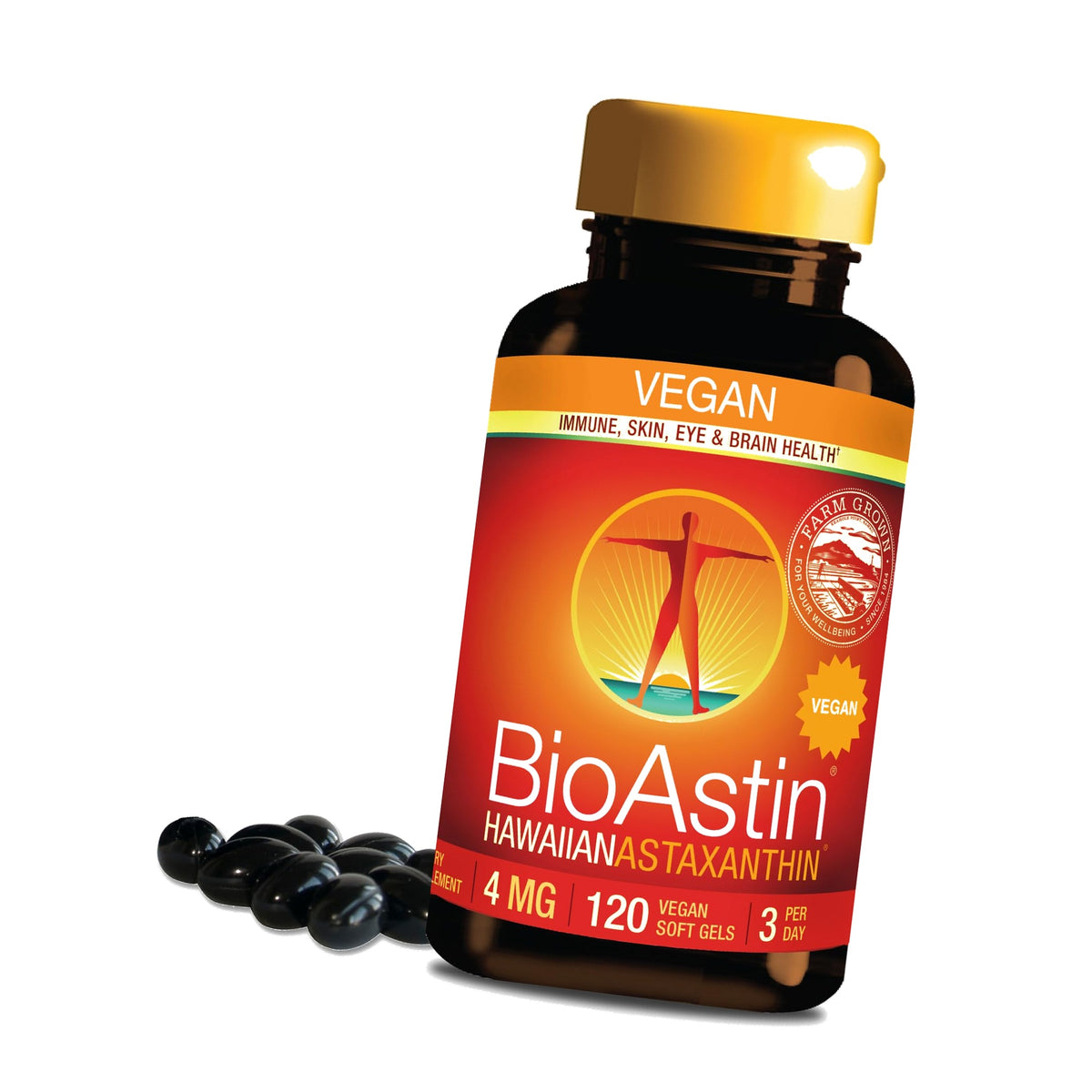 Nutrex Hawaii Vegan BioAstin Hawaiian Astaxanthin, 4mg, 120 Softgels