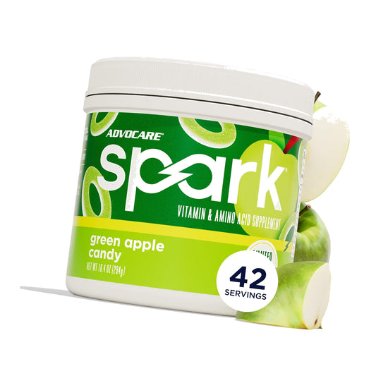 AdvoCare Spark Energy & Focus, Sugar-Free, Green Apple Candy, 42 Servings