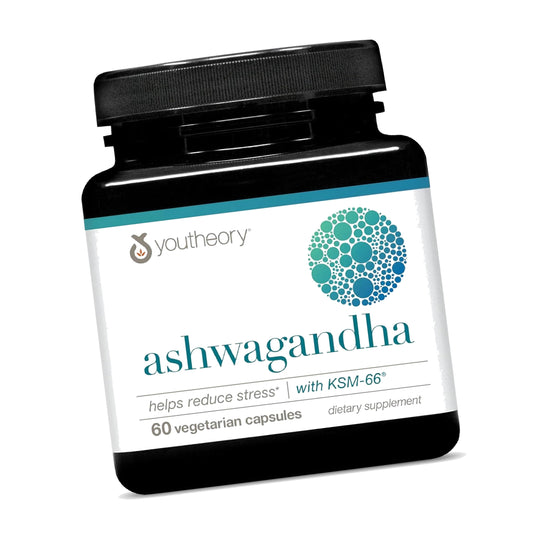 Youtheory Ashwagandha, 1,000 mg, 60 Vegetarian Capsules, 30-Day Supply