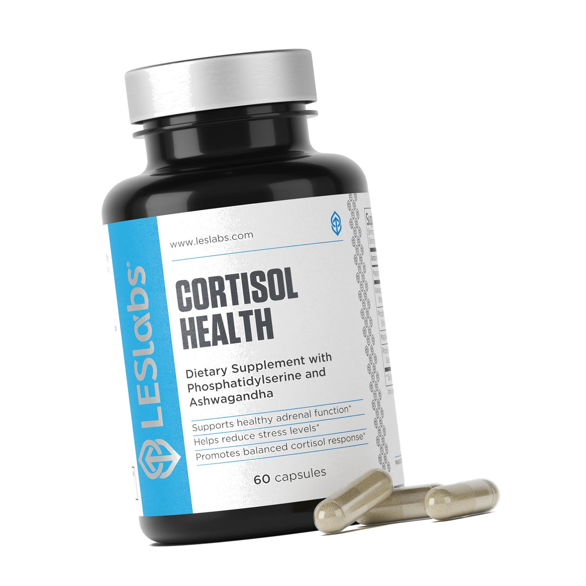 LES Labs Cortisol Health Stress & Sleep Support Supplement, 60 Capsules