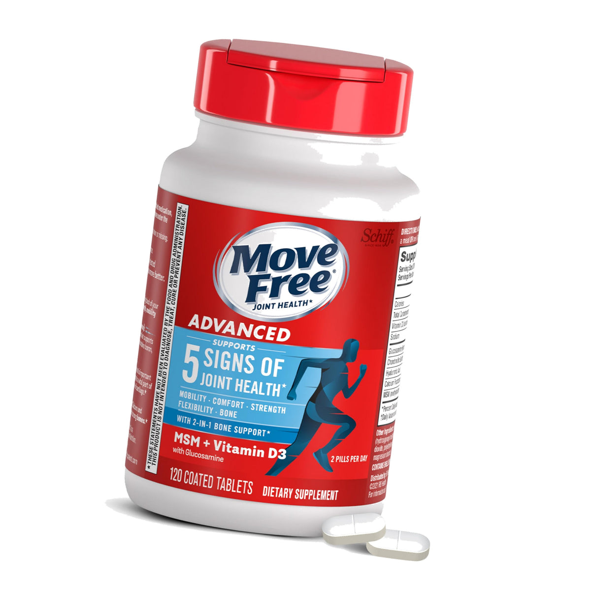 Move Free Advanced Glucosamine Chondroitin MSM + Vitamin D3-120 ct