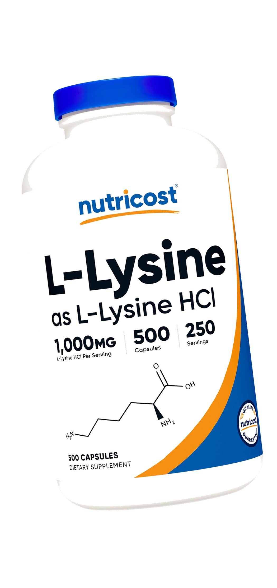 Nutricost L-Lysine (1000mg) 250 Servings, 500 Capsules, 500mg Per Capsule