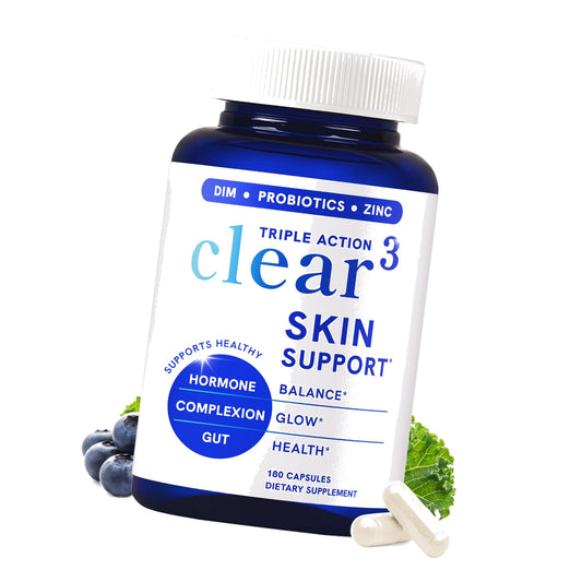 Clear Skin Supplement Acne Support, Zinc DIM, Probiotics, Doctor-Formulated