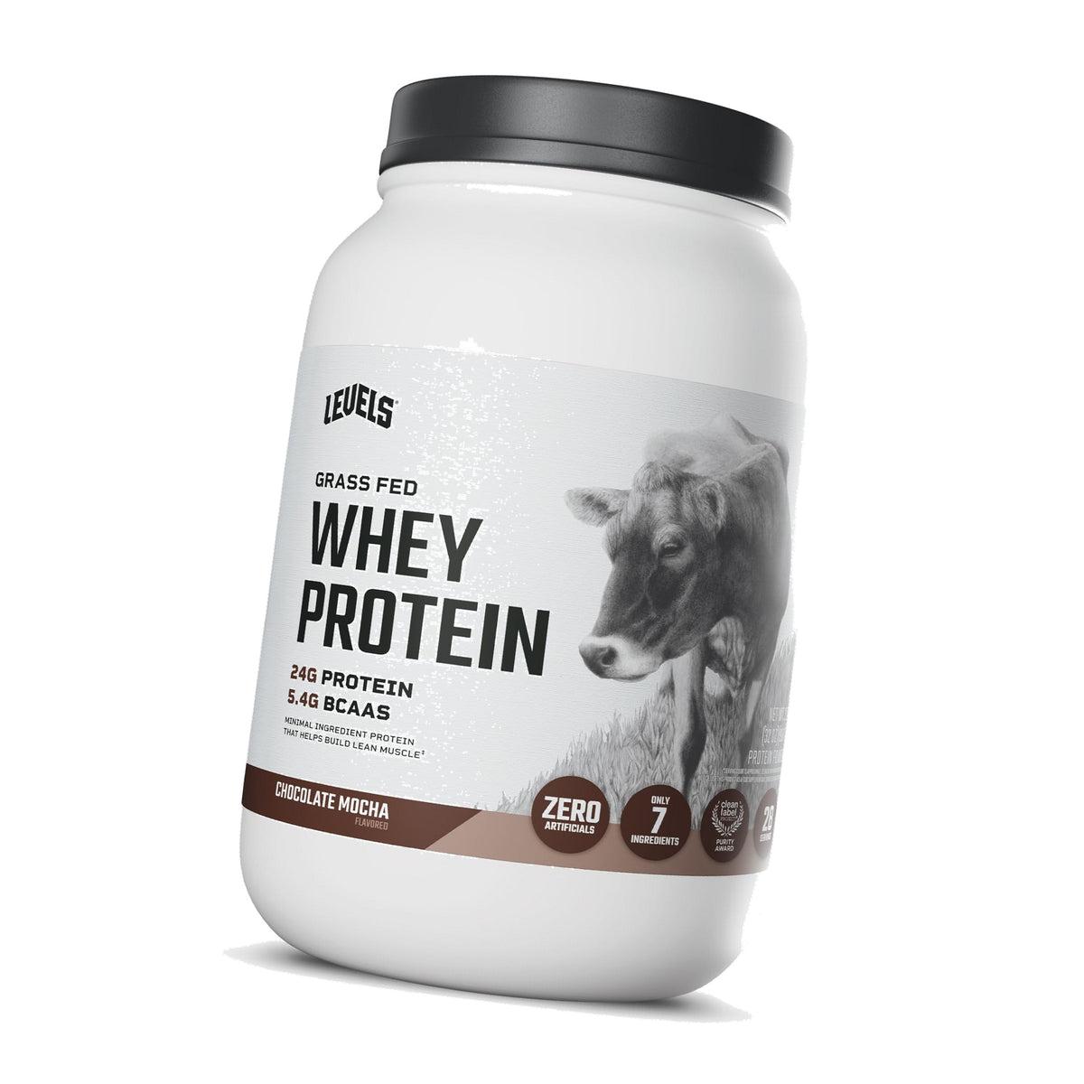 Levels Whey Protein Powder, No Artificial Ingredients, Chocolate Mocha, 2LB