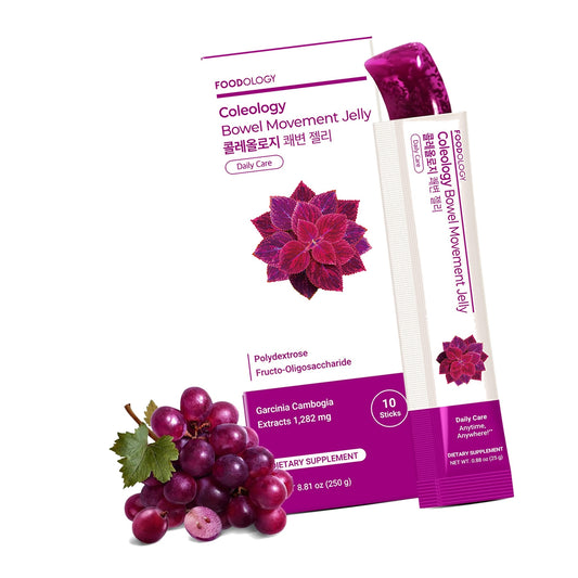 FOODOLOGY Coleology Bowel Movement Jelly, Grape & Prune Flavor, 10 Sticks