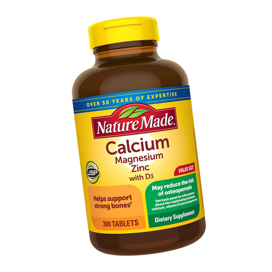 Nature Made Calcium Magnesium Zinc with Vitamin D3, 300 Tablets